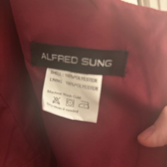 Alfred Sung High Low Bateau Neck Cocktail Dress - Burgundy NWT 22 - Picture 5 of 5